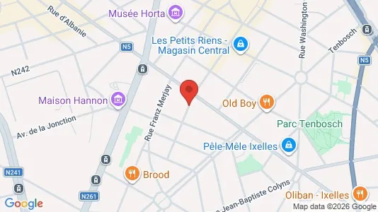 Apartments for rent i Brussels Elsene - kort over placeringen