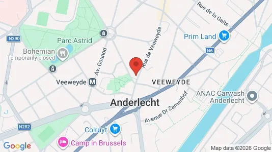 Apartments for rent i Brussels Anderlecht - kort over placeringen