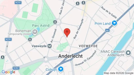 Apartments for rent i Brussels Anderlecht - kort over placeringen