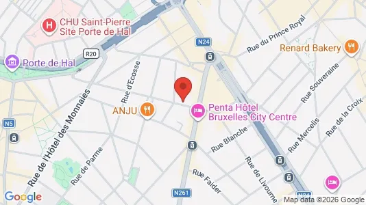 Apartments for rent i Brussels Sint-Gillis - kort over placeringen
