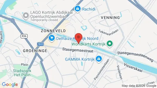 Apartments for rent i Kortrijk - kort over placeringen