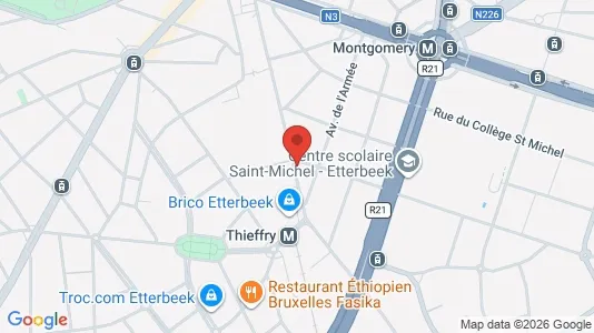 Apartments for rent i Brussels Etterbeek - kort over placeringen