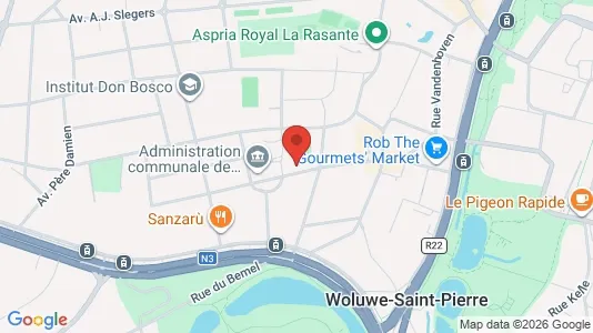 Apartments for rent i Brussels Sint-Pieters-Woluwe - kort over placeringen
