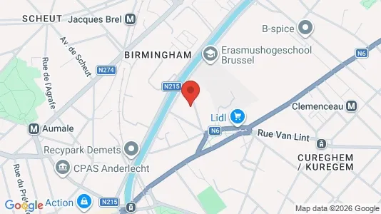 Apartments for rent i Brussels Anderlecht - kort over placeringen