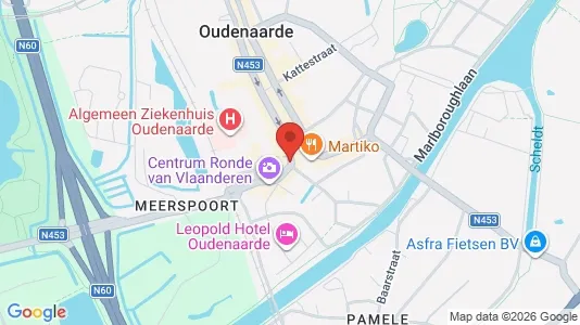 Apartments for rent i Oudenaarde - kort over placeringen