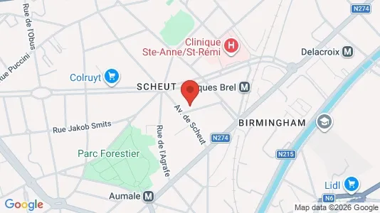 Apartments for rent i Brussels Anderlecht - kort over placeringen