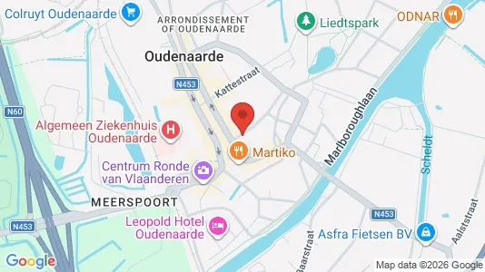 Apartments for rent i Oudenaarde - kort over placeringen