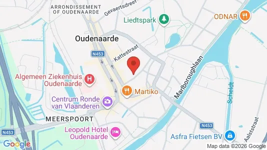 Apartments for rent i Oudenaarde - kort over placeringen