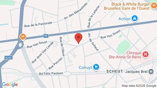 Apartments for rent i Brussels Anderlecht - kort over placeringen