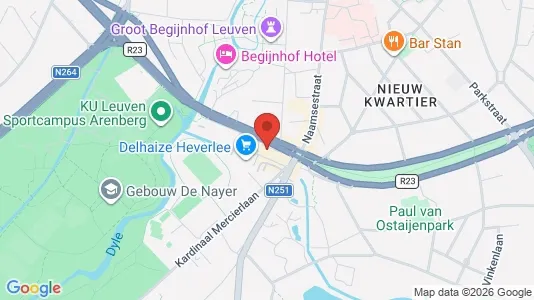 Apartments for rent i Leuven - kort over placeringen