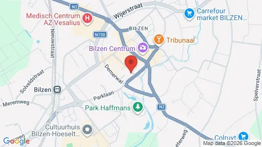 Apartments for rent i Bilzen - kort over placeringen