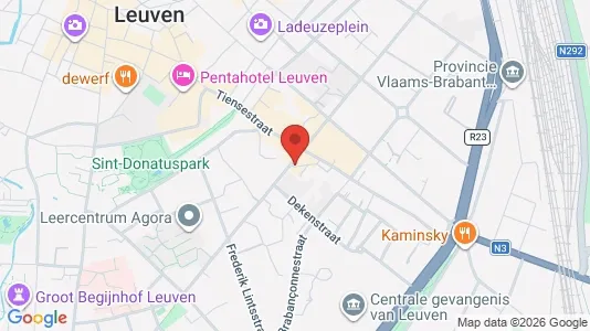 Apartments for rent i Leuven - kort over placeringen