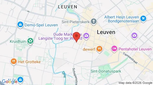 Apartments for rent i Leuven - kort over placeringen