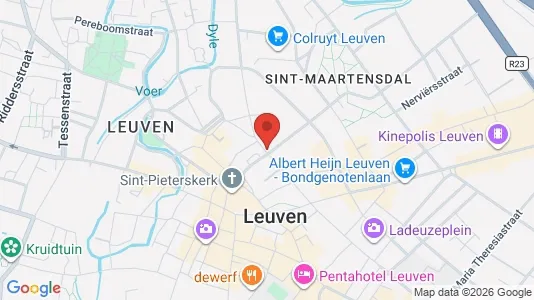 Apartments for rent i Leuven - kort over placeringen