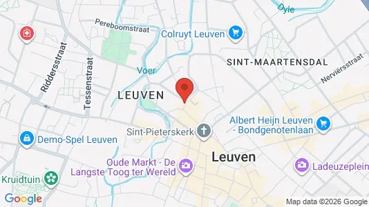 Apartments for rent i Leuven - kort over placeringen