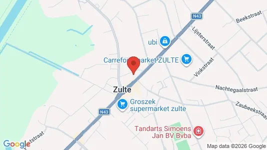 Apartments for rent i Zulte - kort over placeringen