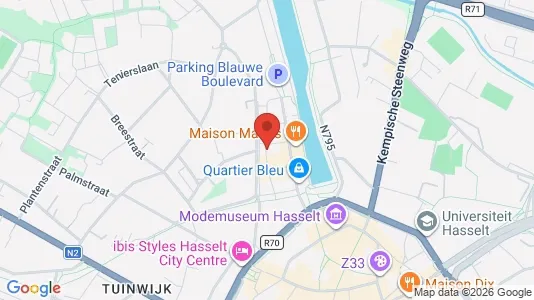 Apartments for rent i Hasselt - kort over placeringen