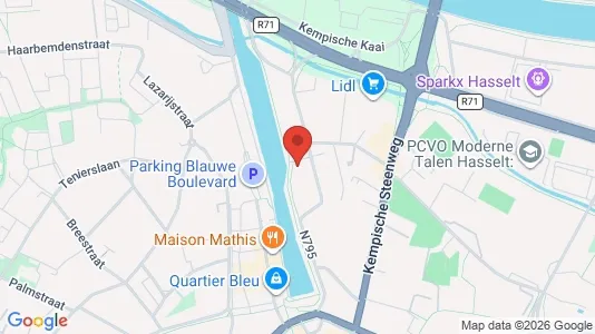 Apartments for rent i Hasselt - kort over placeringen