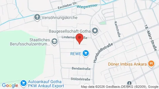 Apartments for rent i Gotha - kort over placeringen