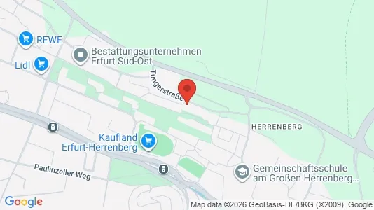 Apartments for rent i Erfurt - kort over placeringen