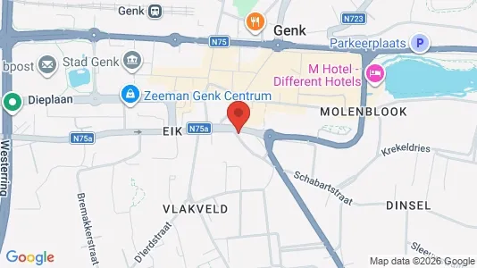 Apartments for rent i Genk - kort over placeringen