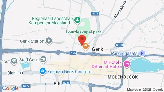 Apartments for rent i Genk - kort over placeringen