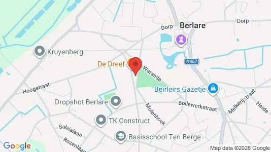 Rooms for rent i Berlare - kort over placeringen