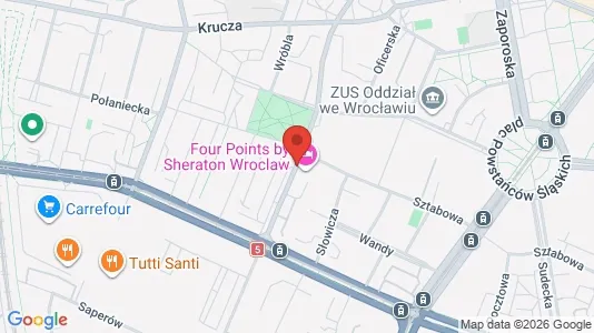 Rooms for rent i Wrocław - kort over placeringen