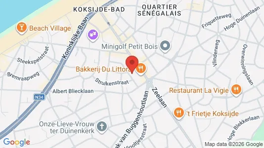 Apartments for rent i Koksijde - kort over placeringen