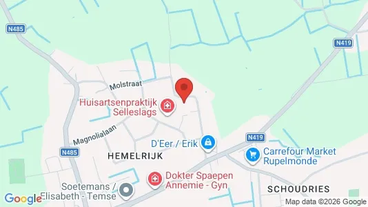 Apartments for rent i Temse - kort over placeringen