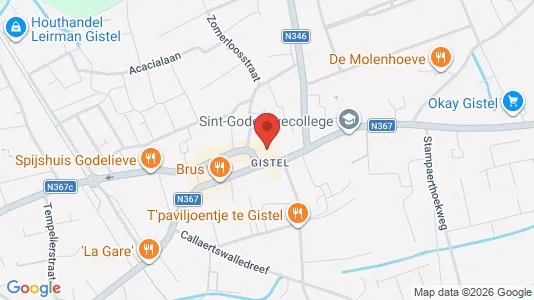 Apartments for rent i Gistel - kort over placeringen