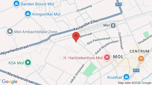 Apartments for rent i Mol - kort over placeringen