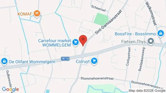 Apartments for rent i Wommelgem - kort over placeringen