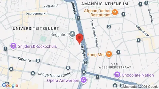Apartments for rent i Stad Antwerp - kort over placeringen