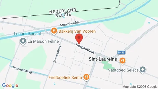 Apartments for rent i Sint-Laureins - kort over placeringen