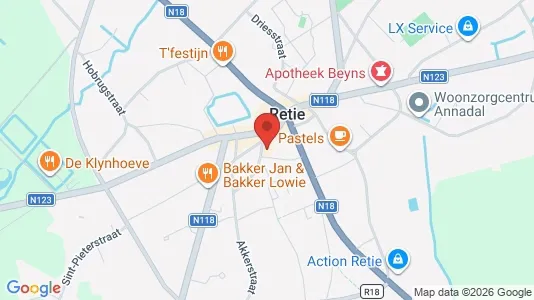 Apartments for rent i Retie - kort over placeringen