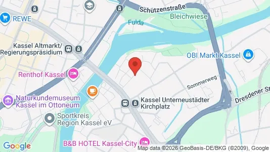 Apartments for rent i Kassel - kort over placeringen