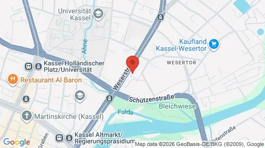Apartments for rent i Kassel - kort over placeringen