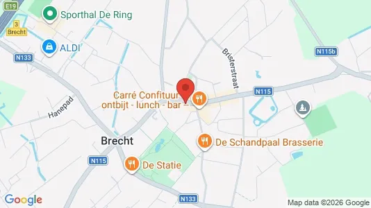 Apartments for rent i Brecht - kort over placeringen