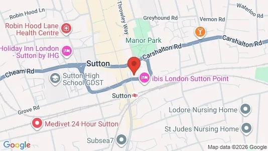 Apartments for rent i Sutton - Surrey - kort over placeringen