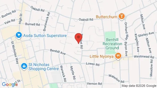 Apartments for rent i Sutton - Surrey - kort over placeringen