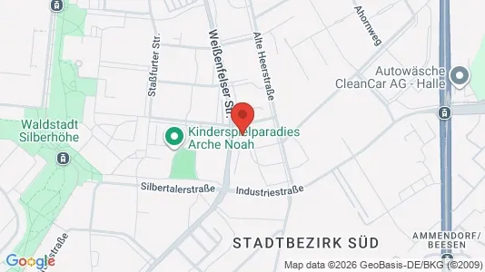 Apartments for rent i Halle (Saale) - kort over placeringen