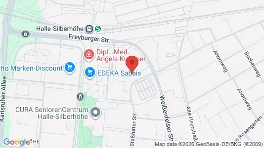 Apartments for rent i Halle (Saale) - kort over placeringen
