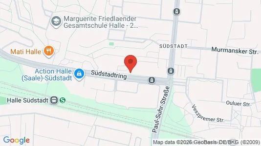 Apartments for rent i Halle (Saale) - kort over placeringen