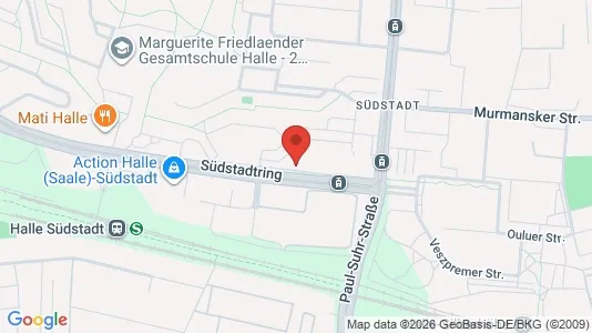 Apartments for rent i Halle (Saale) - kort over placeringen