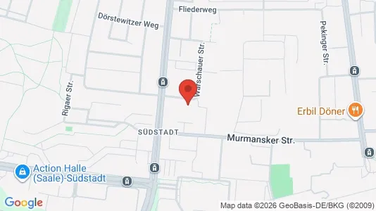 Apartments for rent i Halle (Saale) - kort over placeringen
