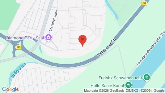 Apartments for rent i Halle (Saale) - kort over placeringen
