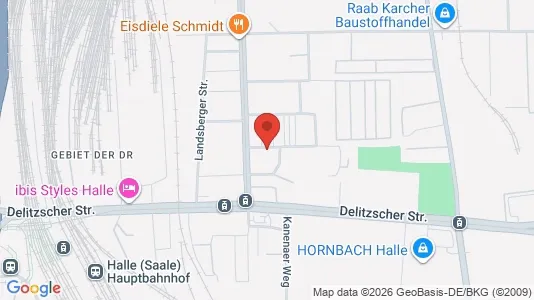 Apartments for rent i Halle (Saale) - kort over placeringen