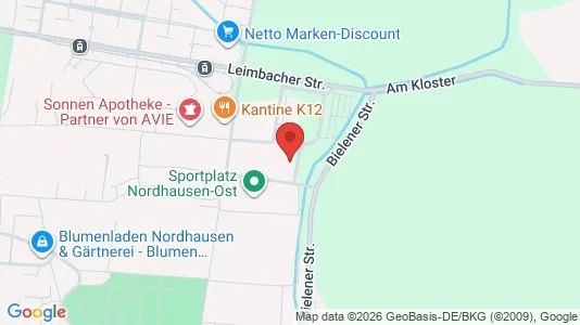 Apartments for rent i Nordhausen - kort over placeringen