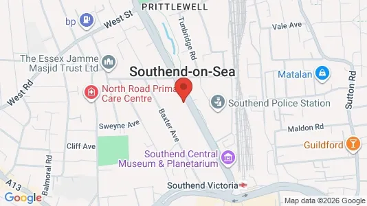 Apartments for rent i Southend-on-Sea - Essex - kort over placeringen